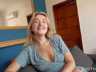 Fucking a fabulous blonde teen on vacation