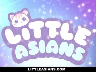 Littleasians - Asian Gymnast Stretched Out by Big White penis