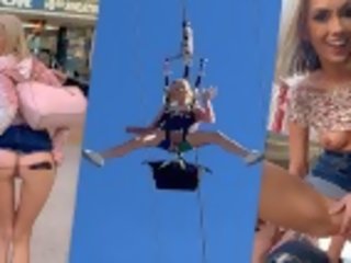 Blonde Teen Sky Pierce Public Fuck next thing right after Showing Pussy to Crowd POV